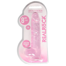 Real Rock Crystal Gode Crystal Clear 16 x 4cm Rose